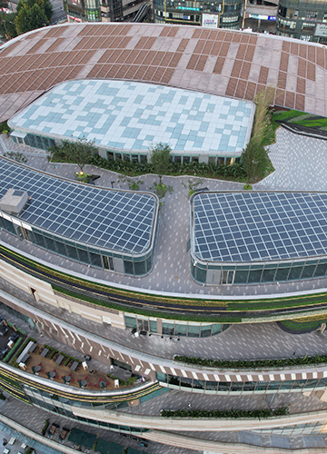 Architectural-level lighting roof in Halo Shopping Park, Liangjiang New District, Chongqing